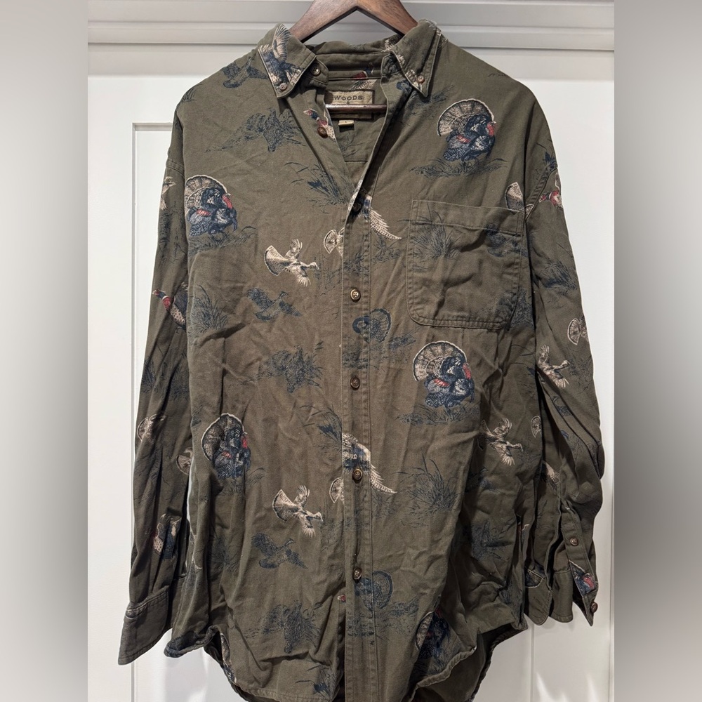 Woods & Water Casual Turkey Button Up Shirt